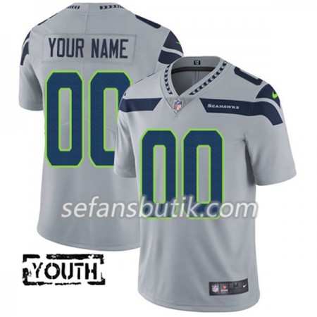 Seattle Seahawks Tröjor Custom Navy Grå - Barn